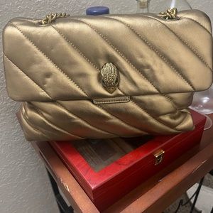 XL Gold Leather Kurt Geiger Bag